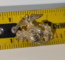 Vintage US Marine Corps Eagle Globe Anchor Pin Badge - Collectible Military Memo