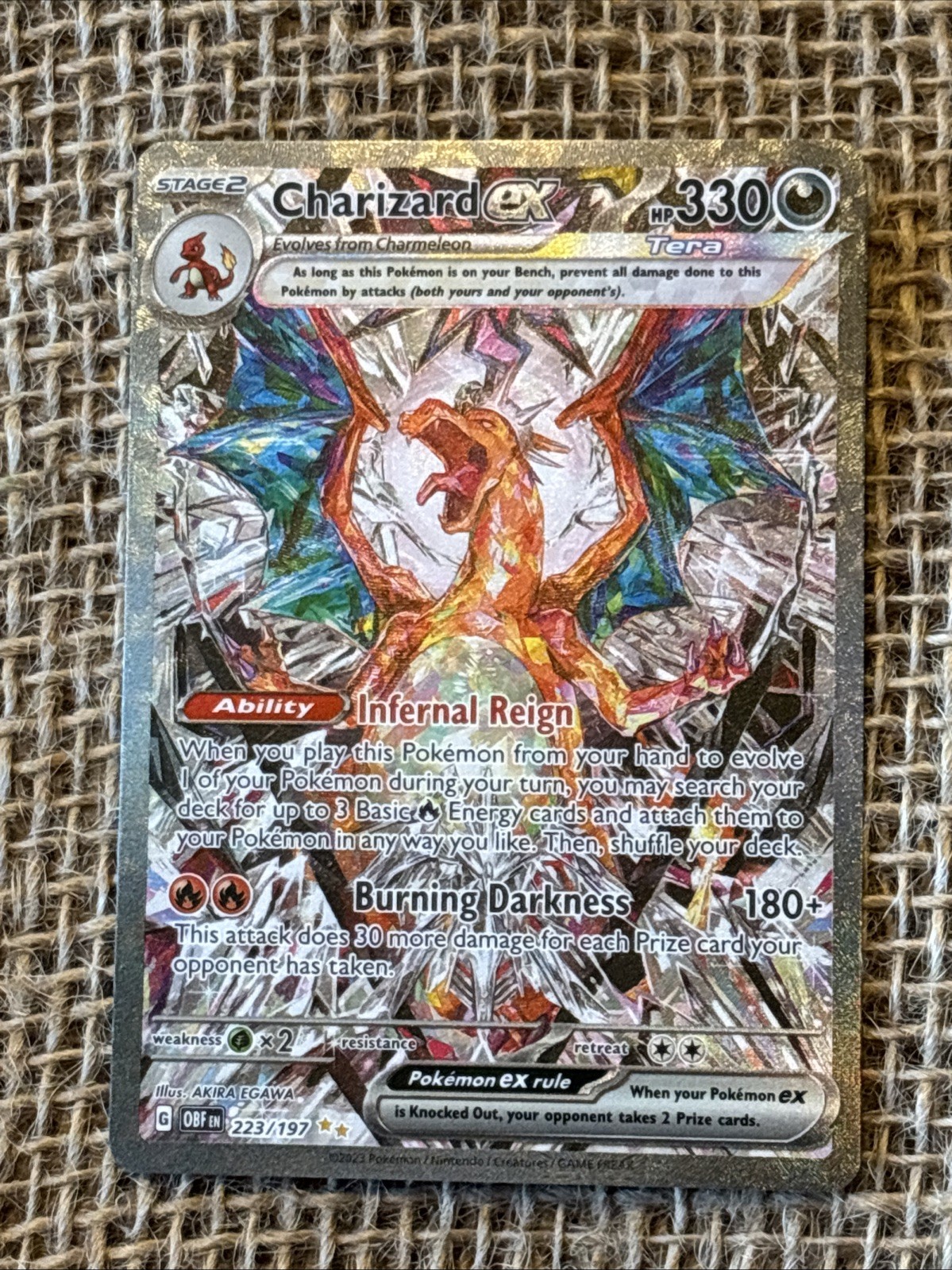 Charizard EX SIR Obsidian Flames 223/197 Pokemon TCG Mint Needs Grading
