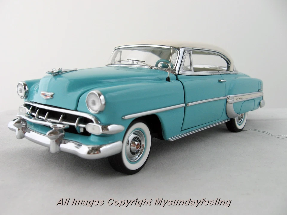 1954 CHEVROLET BEL AIR SPORT COUPE - FRANKLIN MINT - SCALE 1:24 - RARE - NEW! - Immagine 2 di 4