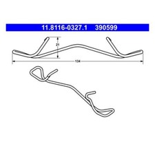 ATE 11.8116-0327.1 Feder Bremssattel für Volvo XC90 I 275