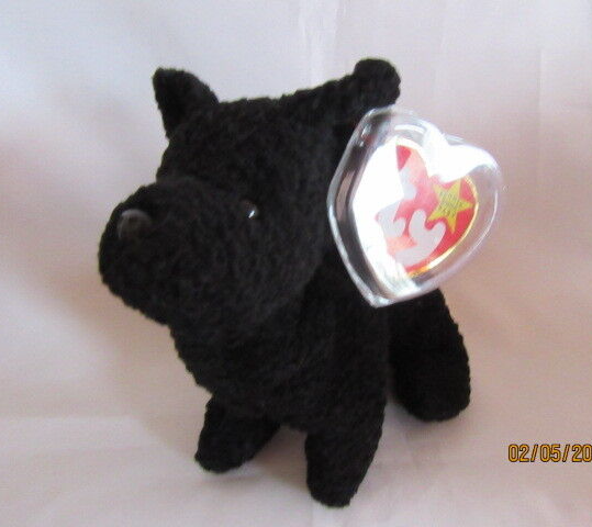 TY BEANIE BABY SCOTTIE - SCOTTISH TERRIER DOG - INDONESIA - MINT - RETIRED