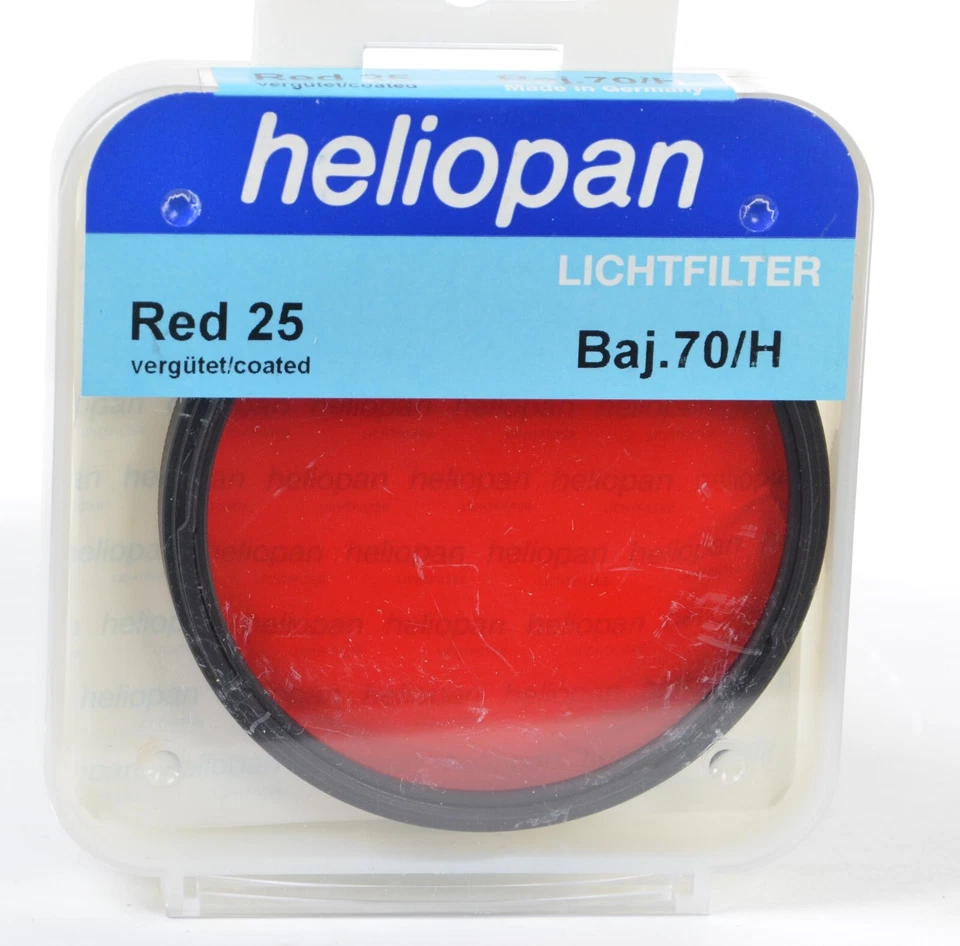 Heliopan Bay 70 f/Hasse Red #25 contrast Filter #707010 NIB NOS hard to find - Image 2 of 3