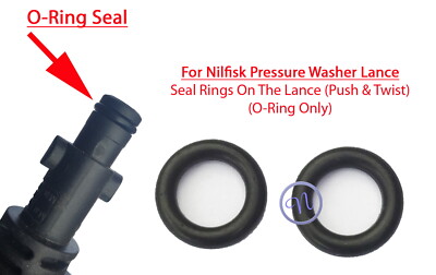 Nilfisk Hochdruckreiniger Lanze männliches Ende (Push & Twist) 2 O Ring Gummidichtungen