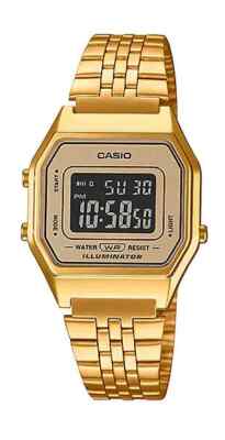 Casio LA680WGA-9B Ladies Gold Tone Digital Stainless Steel Watch