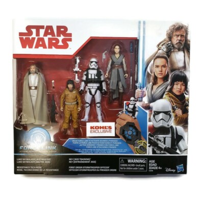 Star Wars Force Link 4 Pack Skywalker Rey Tech Rose Stormstrooper