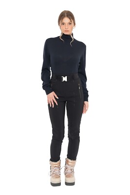 1600$ Giorgio Armani NEVE Black Label Woman Black Ski Leggins Pant 38 IT  US