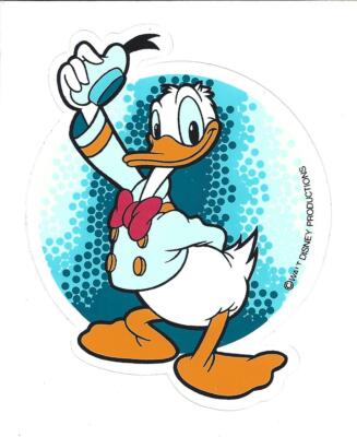 Vintage Donald Duck Sticker 1970s Disney