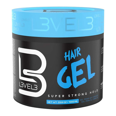 Level 3 Hair Gel - Super Strong Hold - Flake Free - Long Lasting Shine  - For