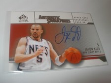 📢 MEGA JASON KIDD AUTHENTIC SIGNATURES UPPERDECK NEW JERSEY NETS 2003'04 