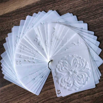 36tlg Plastic DIY Hollow Mandala Pattern Painting Stencils Drawing Tool Mould RF