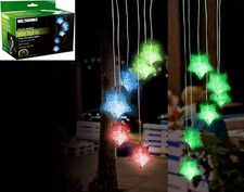 Solar Mobile Star Lights Colour Changing  Outdoor Garden Patio Terrace Balcony