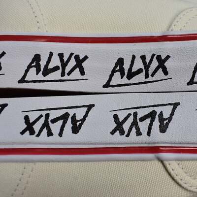 NWT Vans Alyx Men's OG Authentic LX Cream White Red Logo Sneakers