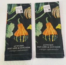 Now Designs Autumn Squash Printed Kitchen Towel ~  Lot of 2