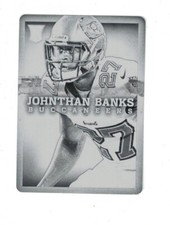JOHNTHAN BANKS 2013 Panini Absolute BLACK PRINTING PLATE #1/1 RC Rookie Bucs