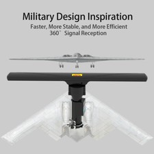 900 MILES OUTDOOR LONG RANGE UHF VHF FREE TV ANTENNA AMPLIFIED HIGH GAIN ROTARY