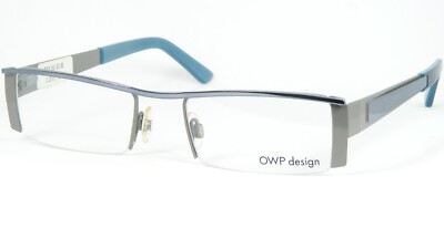 OWP 8540 689 Shiny Teal/Grey Brillenfassung Halb-Rand Metall 50-19-140 Germany