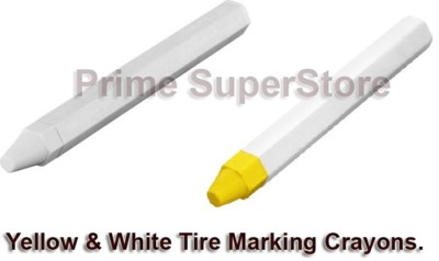 Yellow & White Tire Marking Crayon Repair Tyre Marker/Stick Bell( Monkey Grip) 2