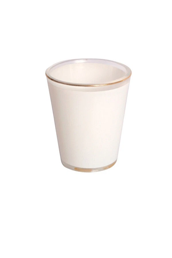 12 Piezas Gafas de Sublimación en Blanco 1.5oz Parche Blanco Borde Dorado Prensa de Calor Foto 3 de 4