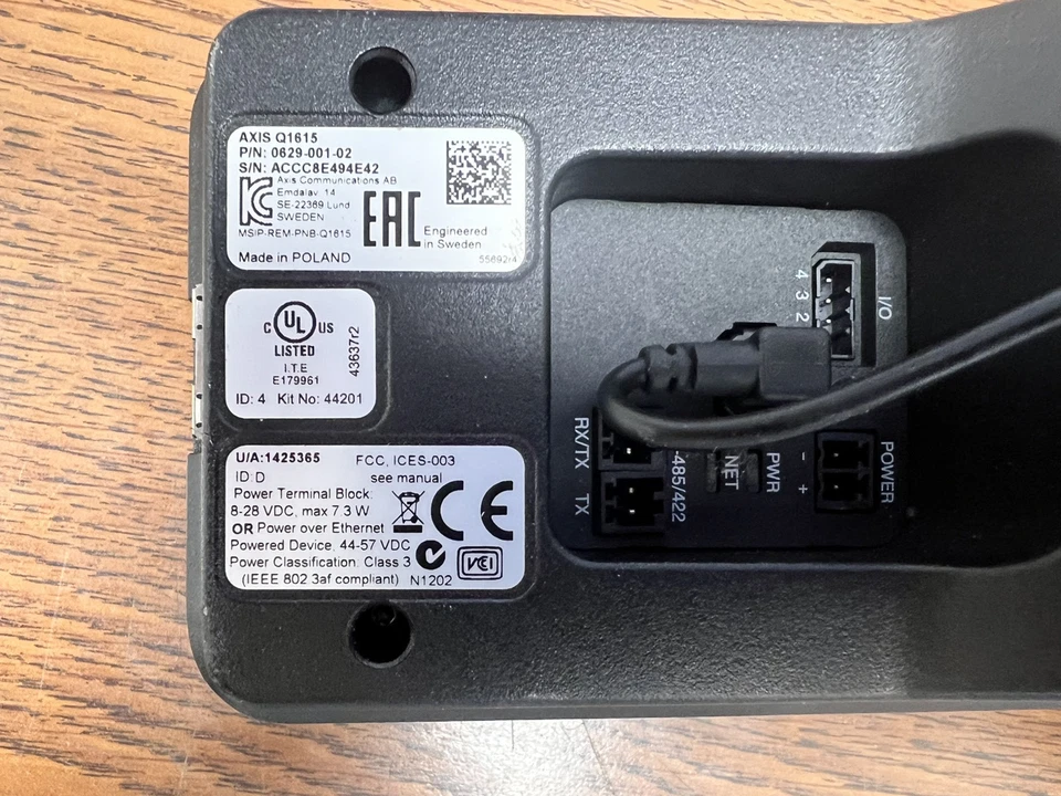 Axis Q1615 Communications Day & Night Indoor/Outdoor Camera-For Parts - Image 3 of 3