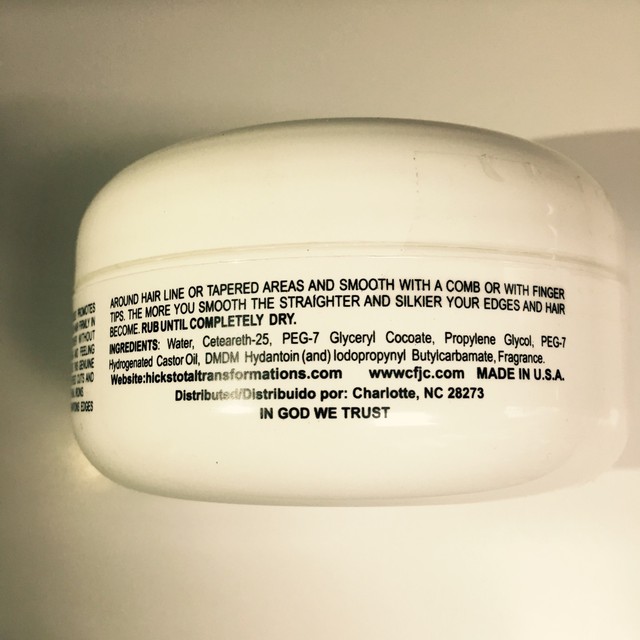 HICKS Edges Hair Gel Edge Control Pomade Total Transformations Hair