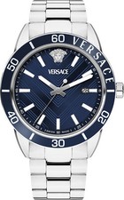 Versace VEYCA0424 Greca Urban blue silver Stainless Steel Men's Watch NEW