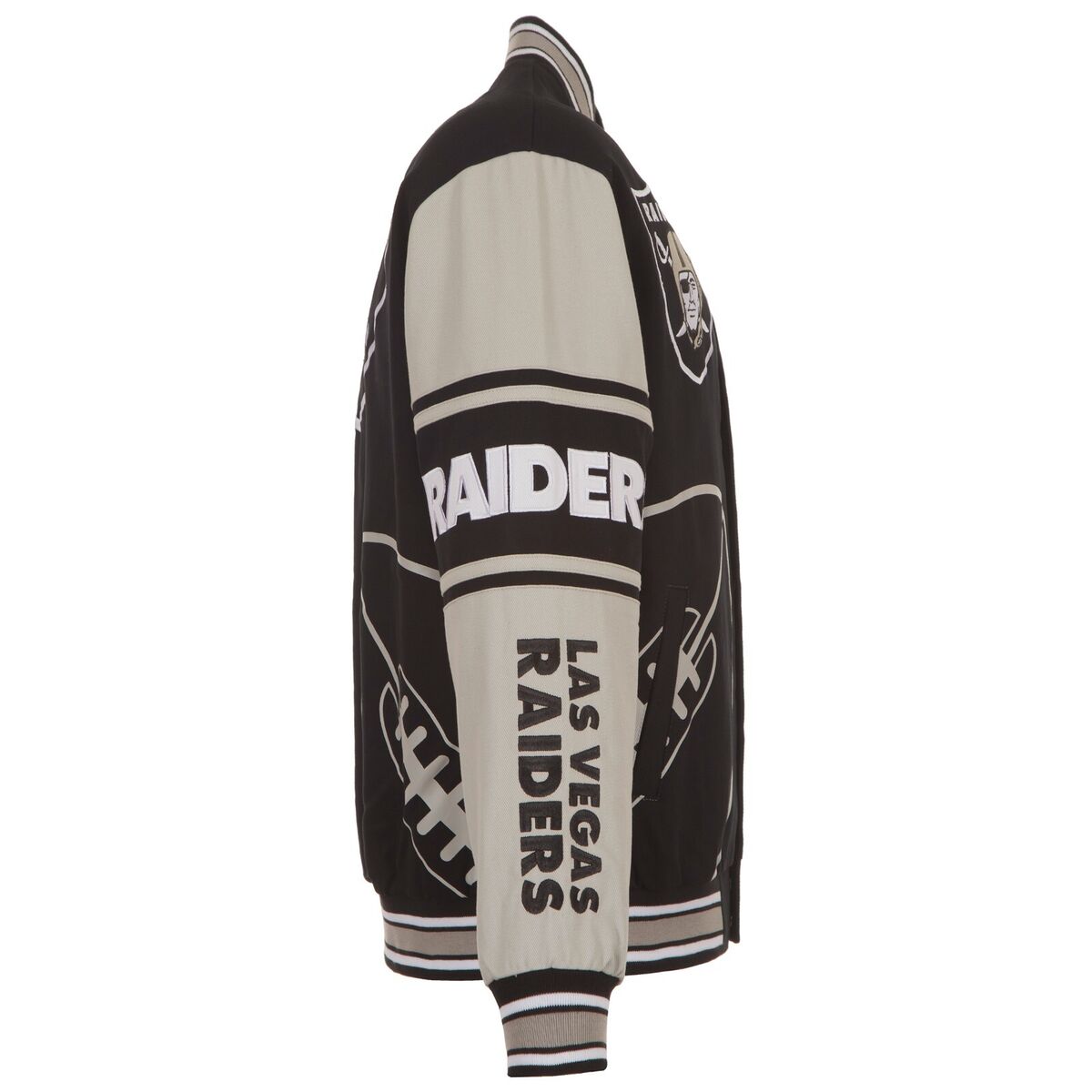 Las Vegas Raiders JH Design Cotton Twill Full Snap Jacket Las Vegas Raiders JH Design Cotton Twill Full Snap Jacket