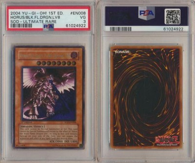 Horus the Black Flame Dragon LV8 - SOD-EN008 PSA 3 VG Ultimate Rare Yugioh WK3
