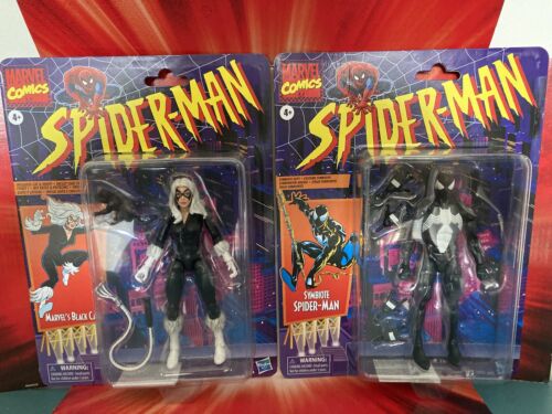 Marvel Legends Black Cat and Symbiote Black Suit Spider-Man - Picture 1 of 4