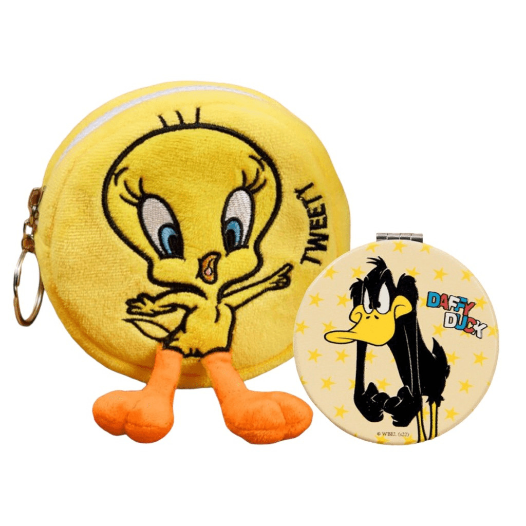 New Looney Tunes Shein Bundle Tweety Bird Coin Purse & Daffy Duck Compact Mirror