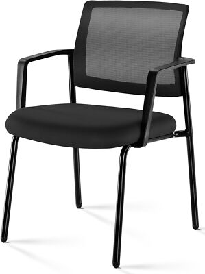 Mesh Back Stacking Arm Upholstered Fabric Stacking Sturdy Metal Stacking Chairs