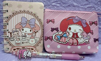 Sanrio MY MELODY Geldbörse Notizbuch Stift Konvolut süß kleines Set Geschenk