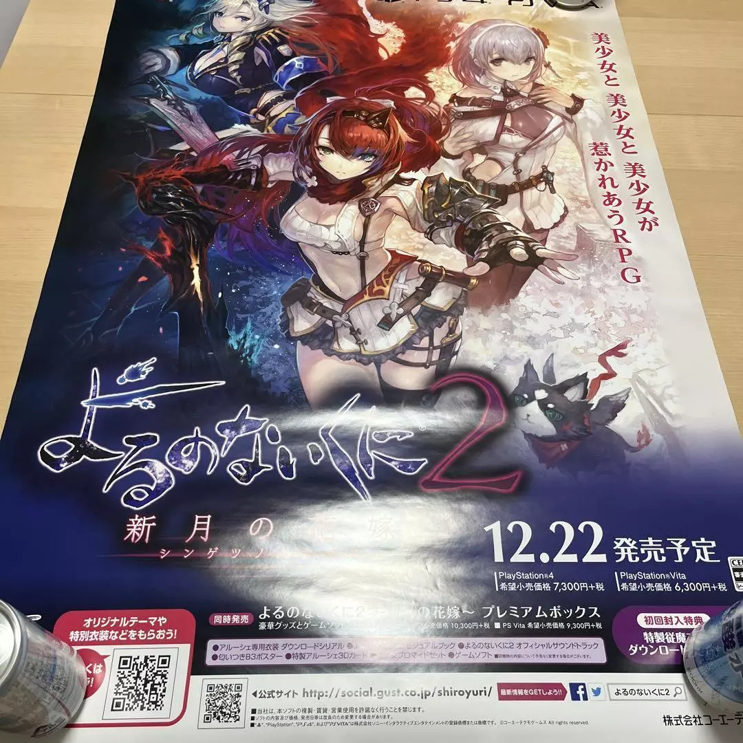 Rare PS4 Yoru no Kuni 2 New Moon Bride Dante's Inferno Game Poster