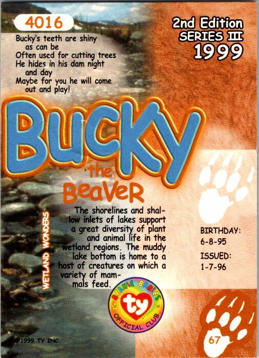 1999 Ty Beanie Babies 2nd Edition Series III - Pick Choose Your Cards - Picture 9 of 51