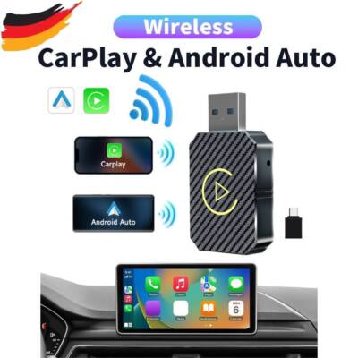 2 in 1 Wireless Carplay Adapter Android Auto Adapter USB Auto Dongle Connect Box