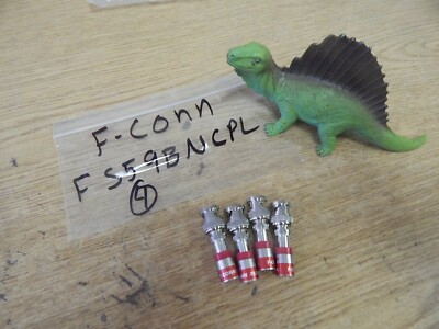 NEW  F-Conn FS59BNCPL Connectors, Lot of 4 *FREE SHIPPING*