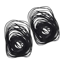 100 Pcs 2mm Flat Rubber Cassette Recorder Belts 40-135mm Tape CD DVD VCR Repair