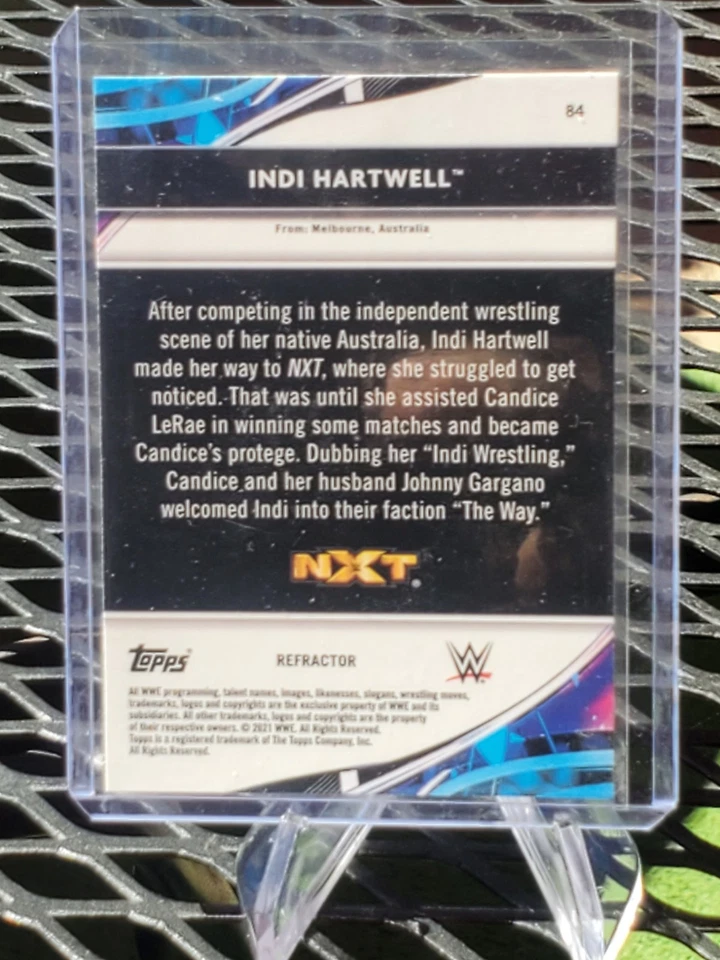 2021 WWE Topps Finest Refractor #84 Indi Hartwell RC - Image 2 of 2