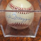 Joe DiMaggio Signed Baseball New York Yankees with Shop at Home Authentication