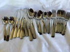retroneu stainless 18/10 flatware korea (18) Pc Set “Derby Frost” #0152