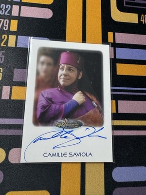 タレントカード teleca behind the scenes special promo Women Of Star Trek Camille Saviola As Kai Opaka DS9 Autograph | eBay