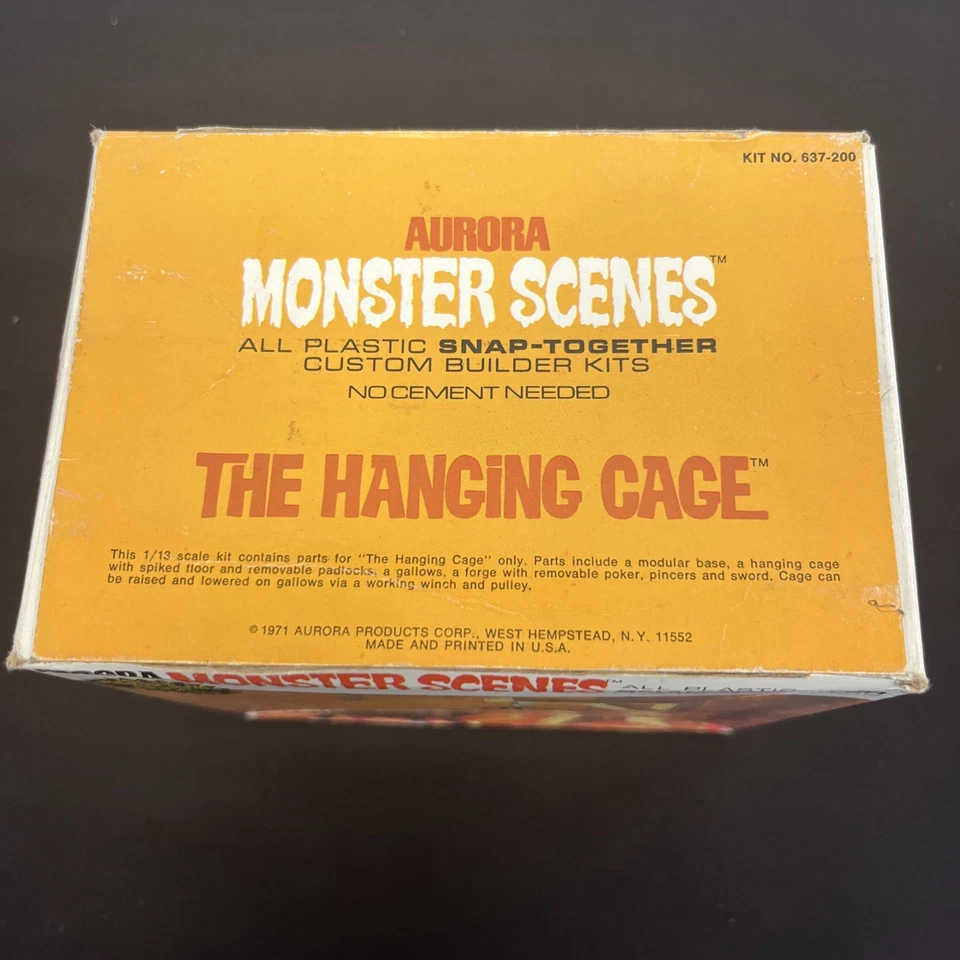 1971 Aurora The Hanging Cage Monster Scenes Factory Sealed Model 637-200 - Image 4 of 4