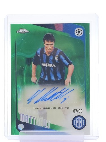 LOTHAR MATTHAUS 2025-26 TOPPS CHROME UEFA GREEN RAINDROPS AUTO /99 Q3702
