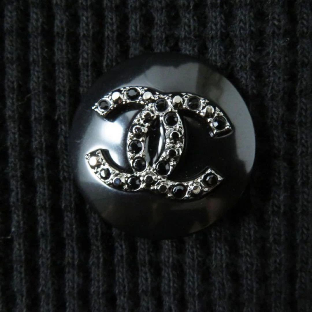 Giacca doppia waffle Chanel 21C strass marca cocco bottoni