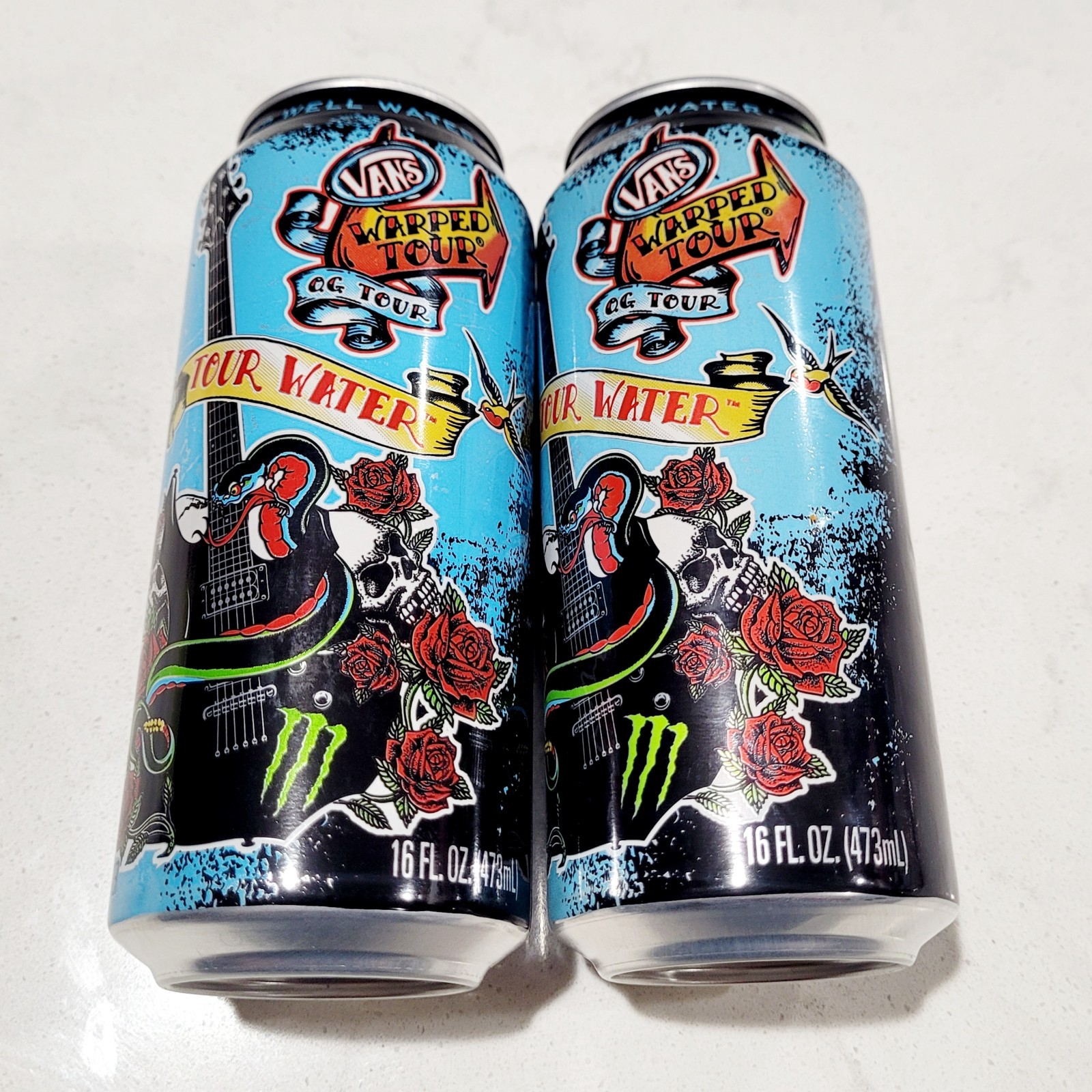 NEW Monster Energy Vans Warped Tour Deep Well Water 2 Cans 2023 Sealed RARE