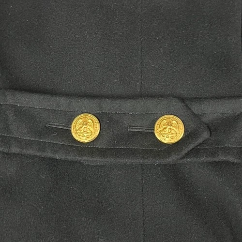 Naval Academy USNA Bridge Coat Thorngate Uniforms Black Wool Peacoat 36 Vintage image 13