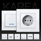 Schalter Steckdosenprogramm Steckdose Steckdosen Lichtschalter KAREA Alpinweiss