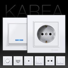 Schalter Steckdosenprogramm Steckdose Steckdosen Lichtschalter KAREA Alpinweiss