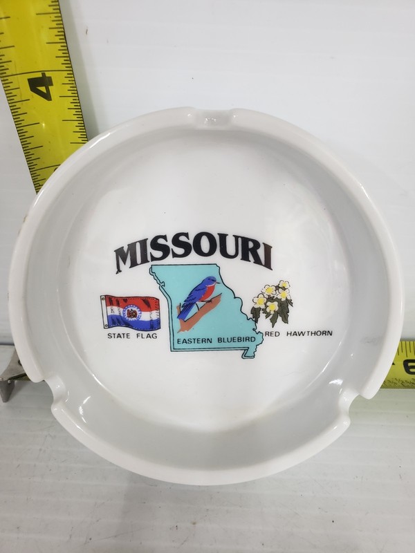 Vintage Missouri The Sho-Me State Souvenir Ceramic Ashtray