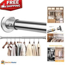 Heavy Duty 17-28 Inch Adjustable Closet Rod - Ideal for Small Spaces and Renters