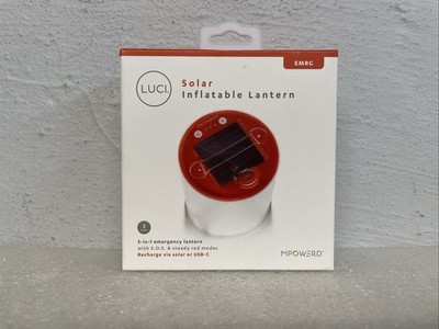 Luci Emergency Inflatable Rechargeable Solar / USB-C Lantern By MPowerd New